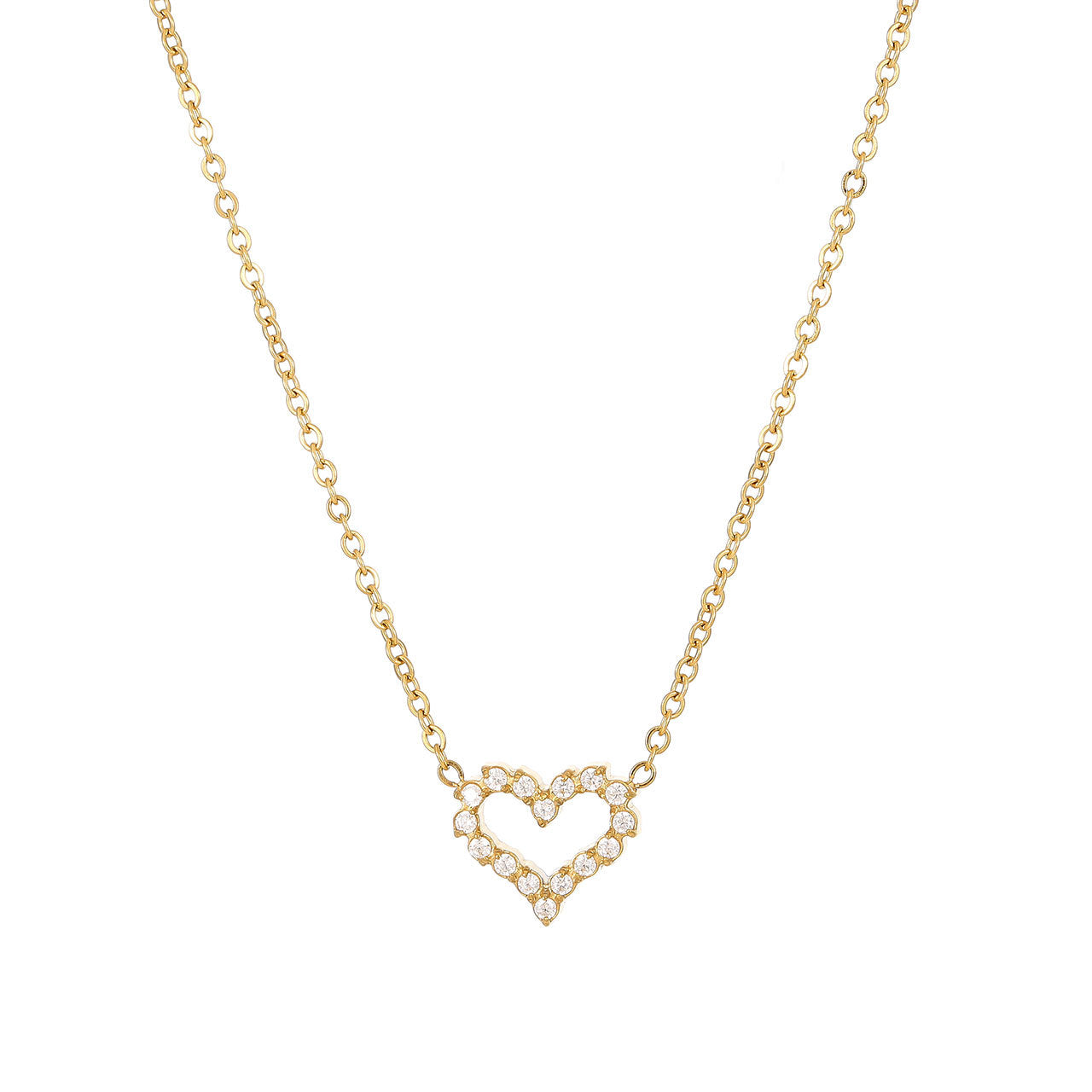 Hollow Heart-shaped Collarbone Versatile High-grade Light Necklaces