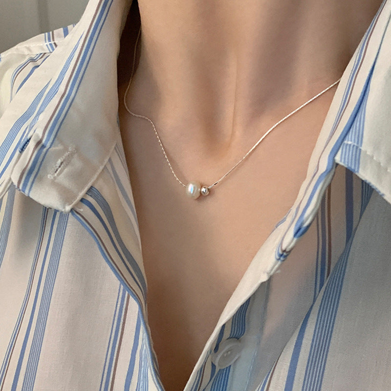 Women's Minimalist Pearl Design High-grade Clavicle Chain Necklaces