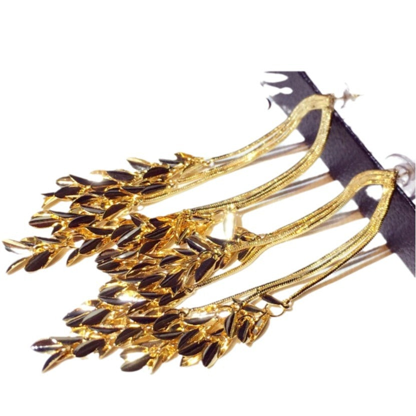 Needle Light Luxury High-grade Metal Tassel Earrings