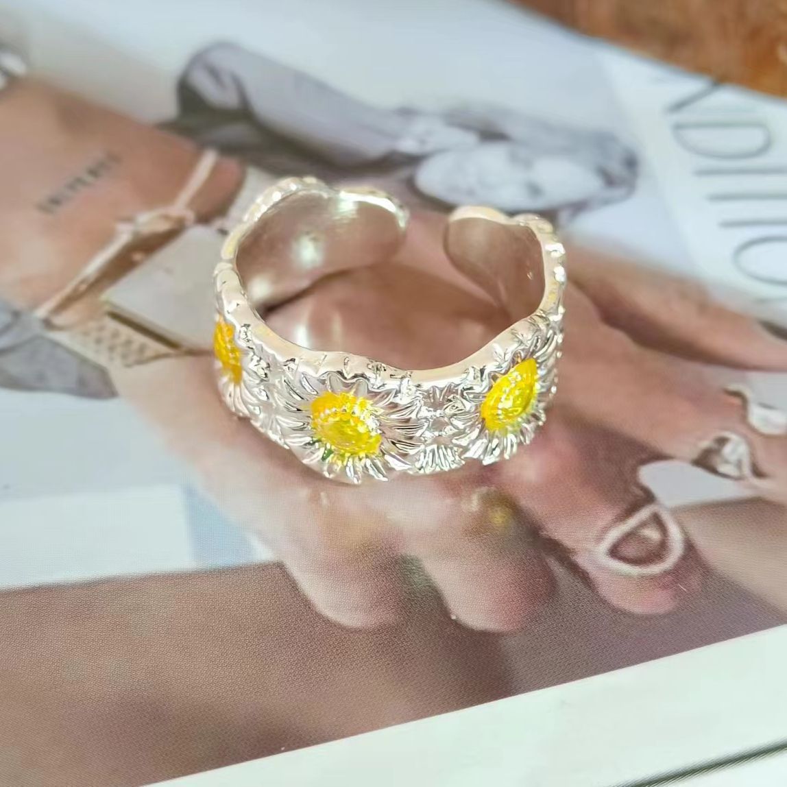 Female Personality Fashion Thai Sier Retro Rings