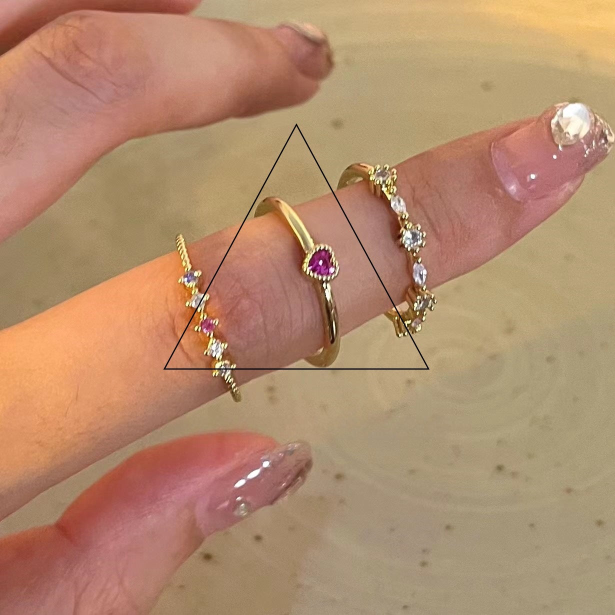 Sier Niche Gentle Natural Colored Gems Female Rings