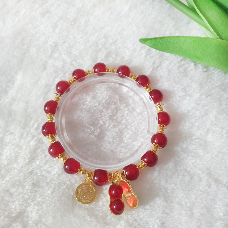 Women's Peanut Simple Design Agate Color May Good Bracelets