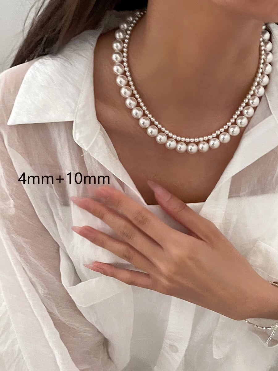 Removable Twin Pearl Vintage Casual Sweet Necklaces