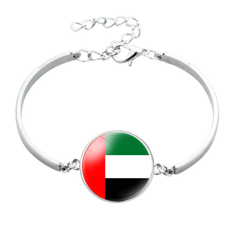 Asian National Flag Time Stone Palestine Bracelets