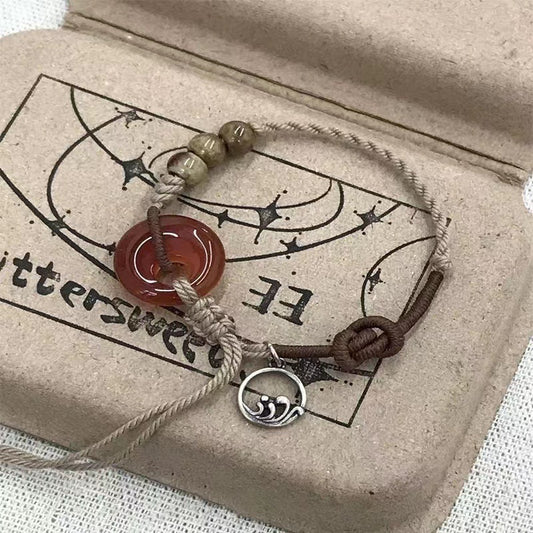 Chinese Beaded Braided Rope Simple Antique Fairy Bracelets