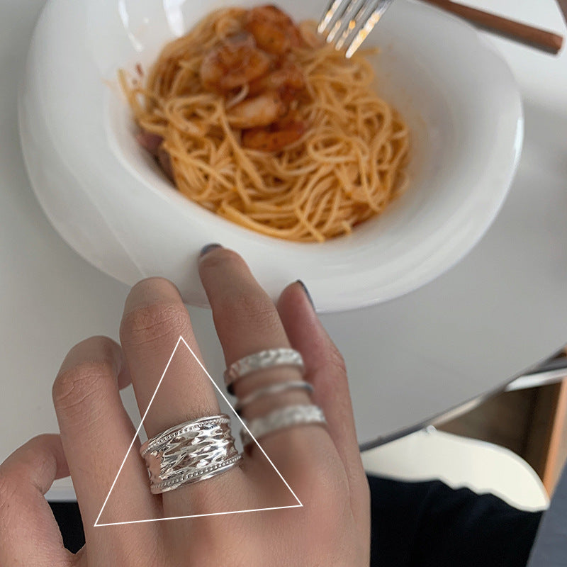 Korean Style Sterling Sier Index Finger Rings