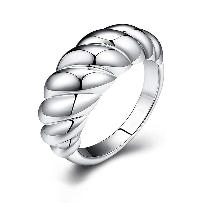Star Twist Thread Horn Bread Creative Rings