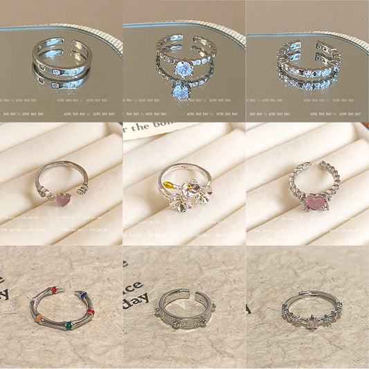 Niche Design Female Temperament Wild Personality Rings