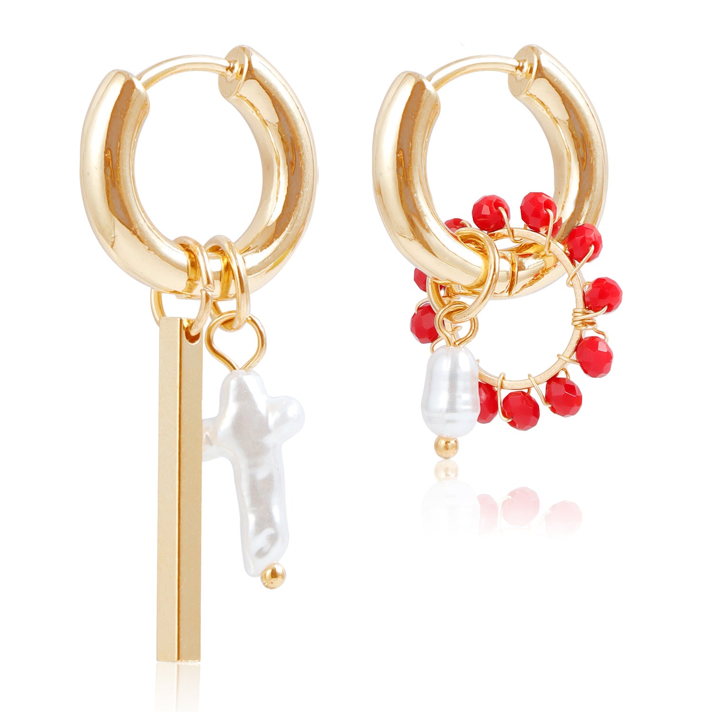 Hipster Geometric Woven Crystal Ear Simple Earrings