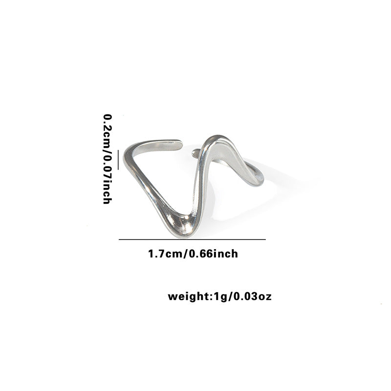 Simple Fashion Irregular Line Design Exquisite Rings
