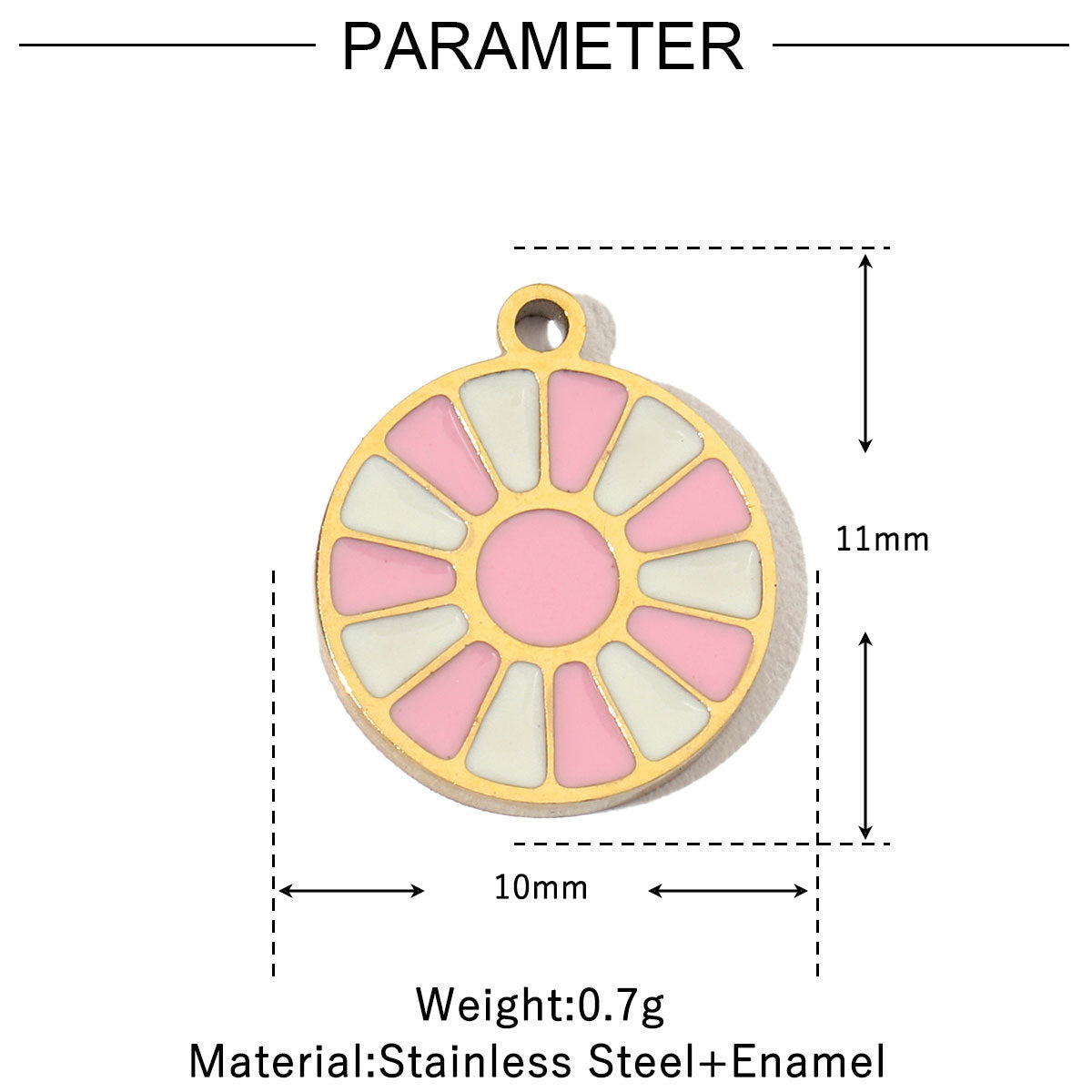 Flower Fish Colorful Oil Titanium Steel Female Angel Pendants