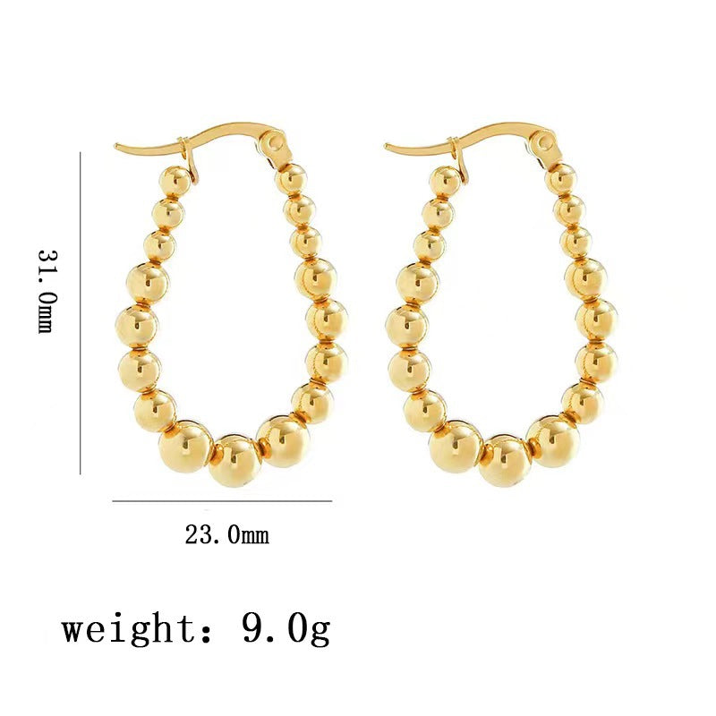 Heart Light Luxury Minority Titanium Steel Earrings