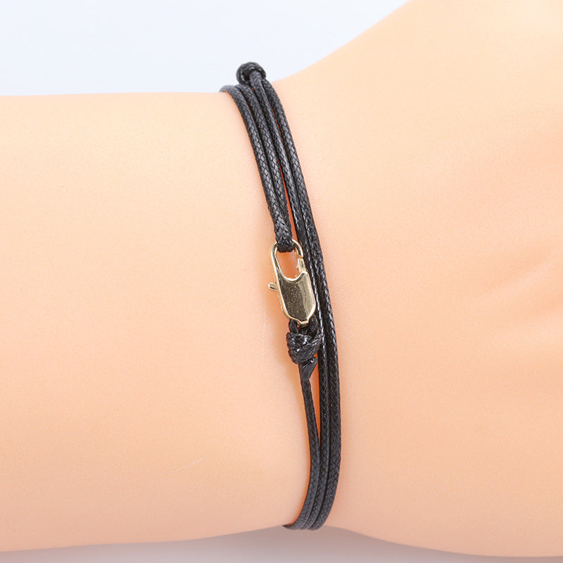 Men's Simple Carrying Strap Wax Line Fashion Bracelets