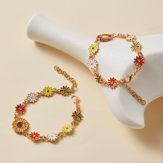 Women's Warm Color Sunflower Hot Flower Niche Bracelets