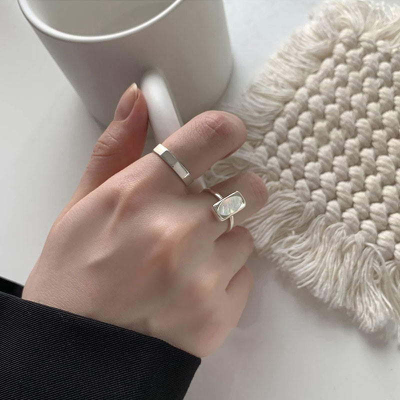 Women's Exquisite Shell Sterling Sier For Design Rings