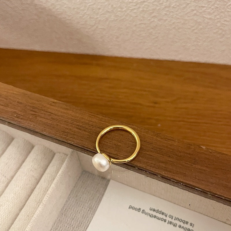 Pieces Of Sier Pearl Female Niche Rings