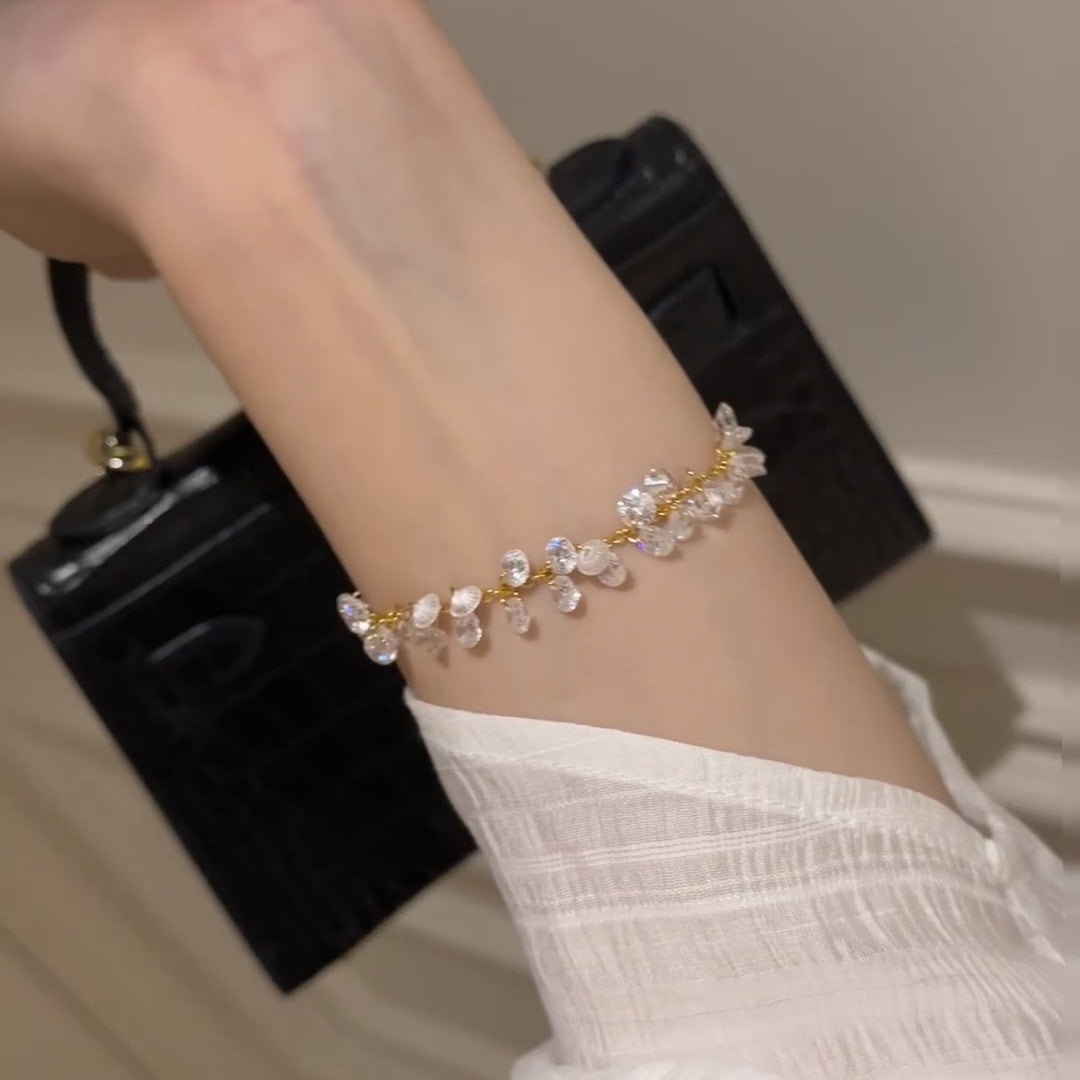 Crystal Grape Tear Broken Tassel Cold Bracelets