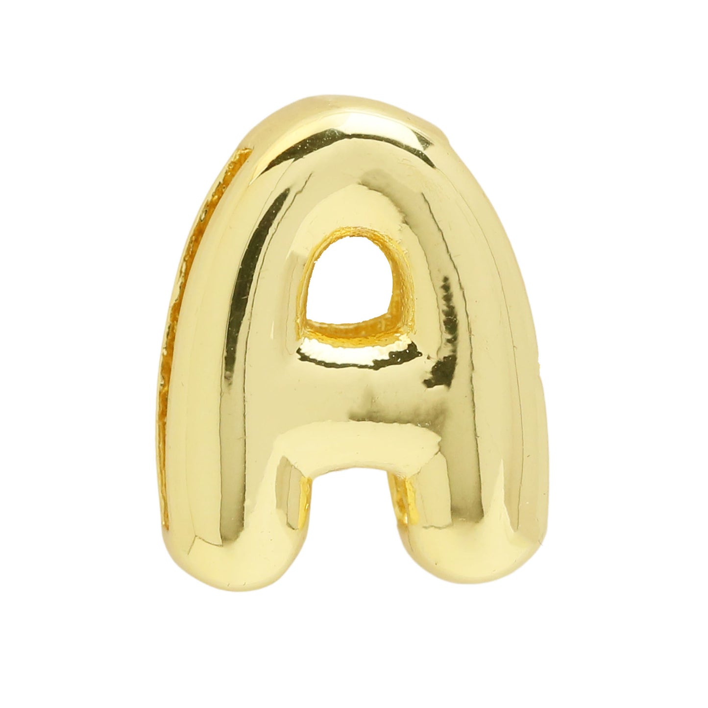 Golden Chubby Balloon Bubble Glossy Letter Bracelets