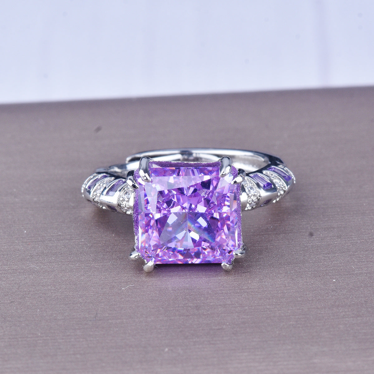 Women's Cut Inlaid High Carbon Diamond Aquamarine Rings