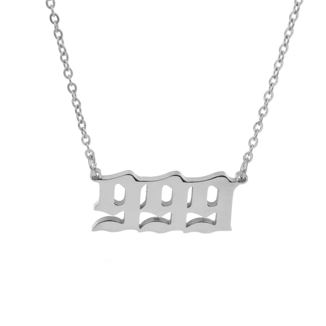 Digital Female Number Stainless Steel Clavicle Necklaces