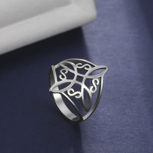 Fashion Simple Classy Cut Titanium Steel Gold Rings