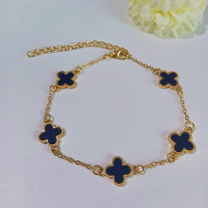 Fashion Simple Lucky Four-leaf Clover Personality Bracelets
