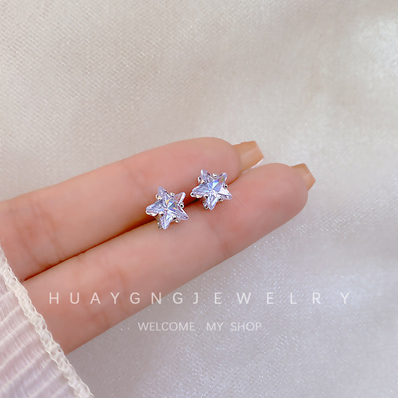 Women's Sier Needle Korean Style French Petite Retro Graceful Imitation Earrings