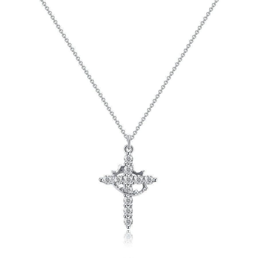 Full Diamond Crown Rotatable Light Luxury Necklaces