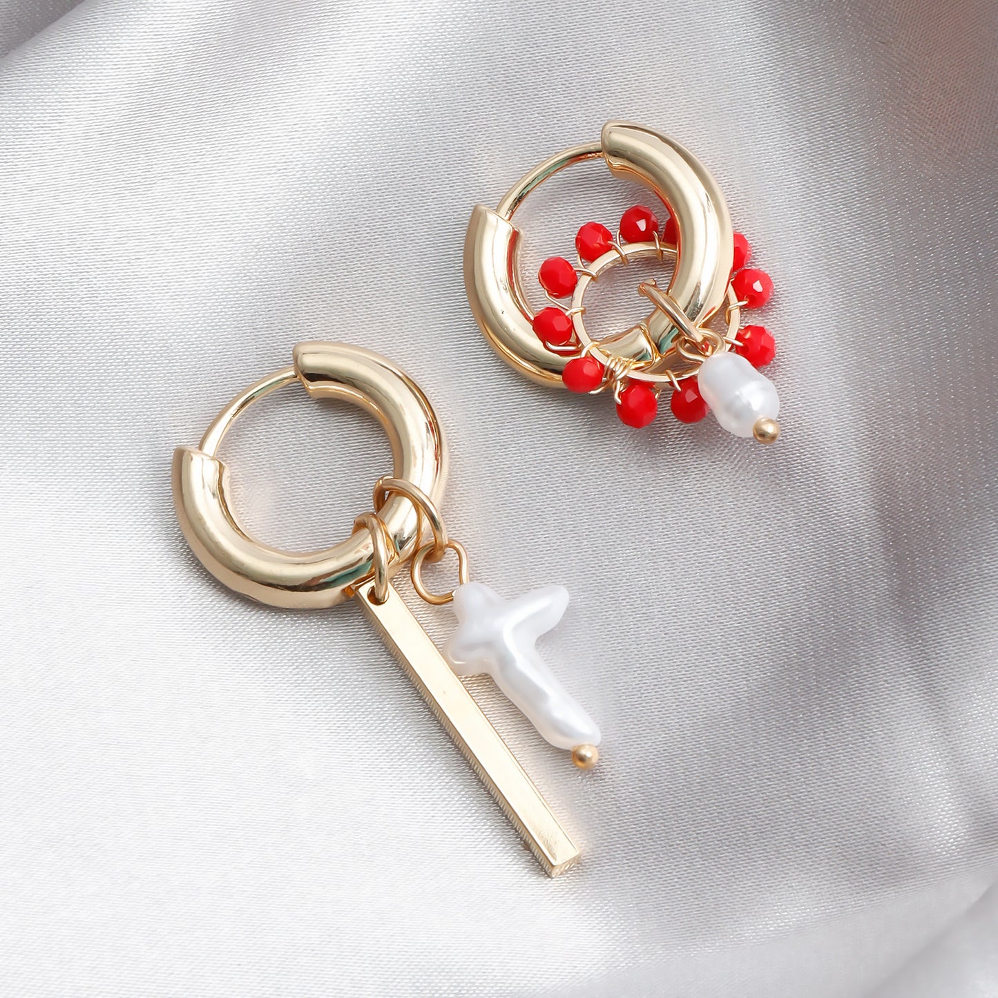 Hipster Geometric Woven Crystal Ear Simple Earrings