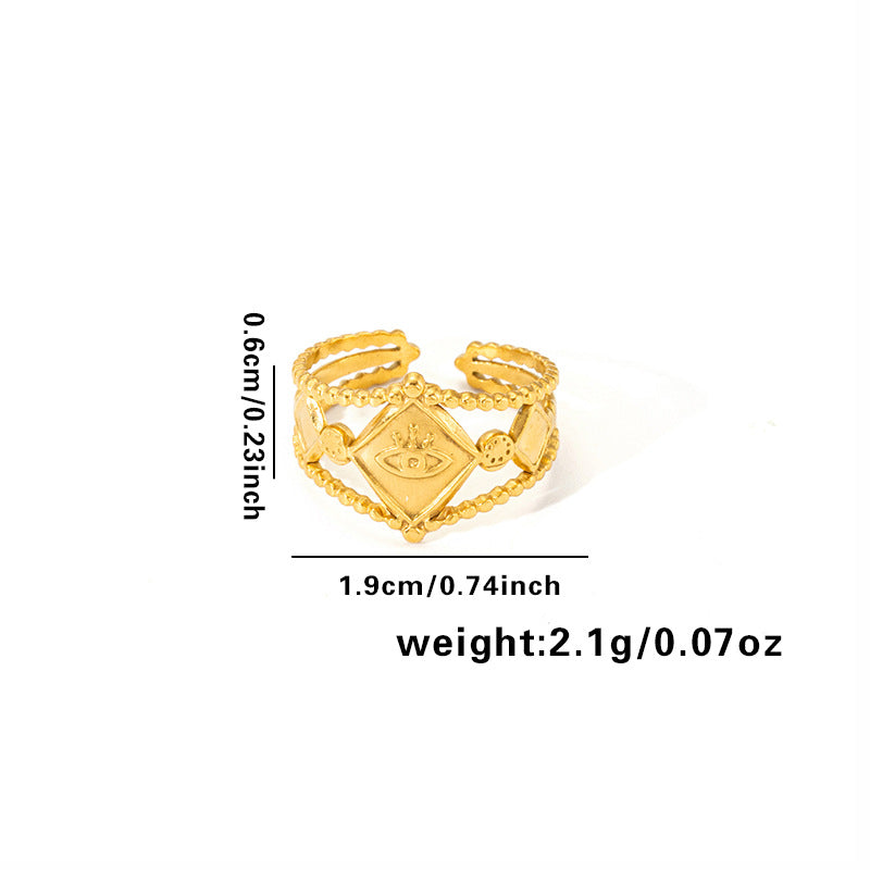 Leaf Love Polka Dot Knotted Titanium Rings
