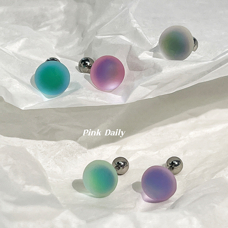 Ear Bone Female Titanium Steel Pin Screw Earrings