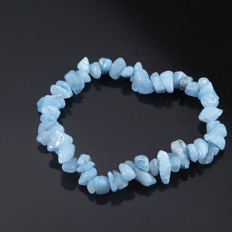 Natural Colorful Gravel Irregular Hand-woven Stretch Bracelets
