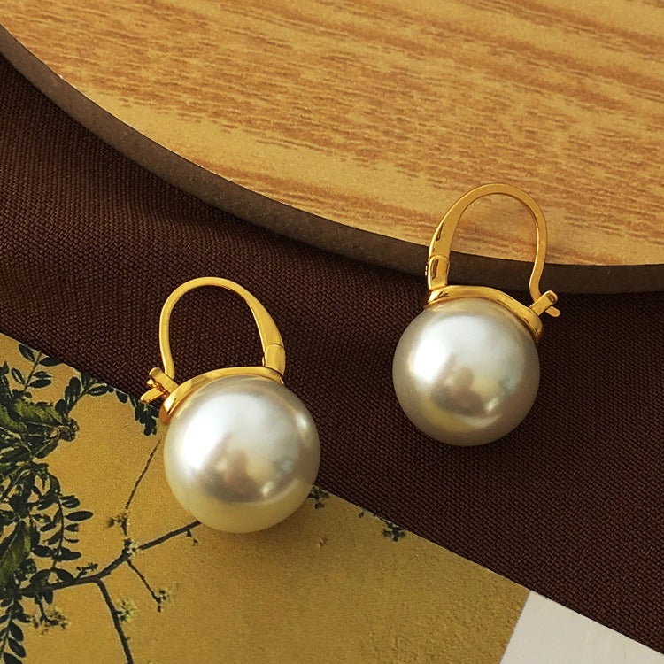 Copper Plated Real Gold Retro Style Earrings