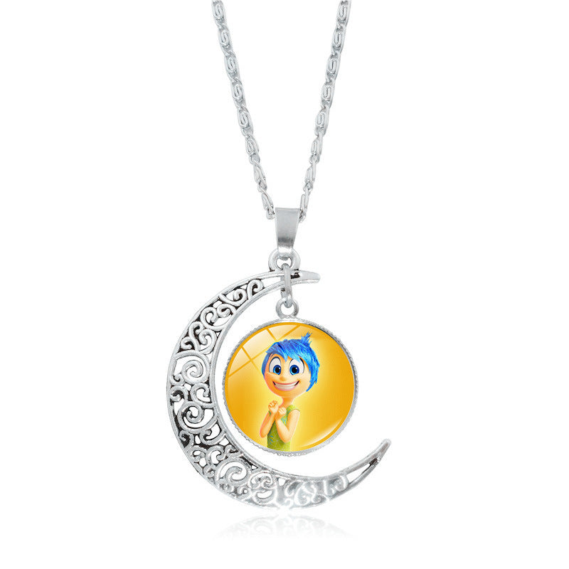 Brain Secret Team Time Gem Cabochon Necklaces