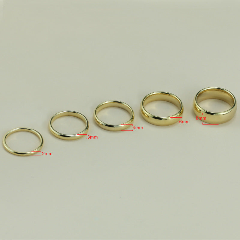 Tungsten Steel Glossy Simple Couple Pair Rings