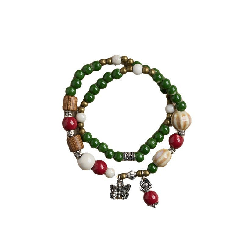 Women's Ceramic Ornament High-grade Hand-woven Chinese Bracelets