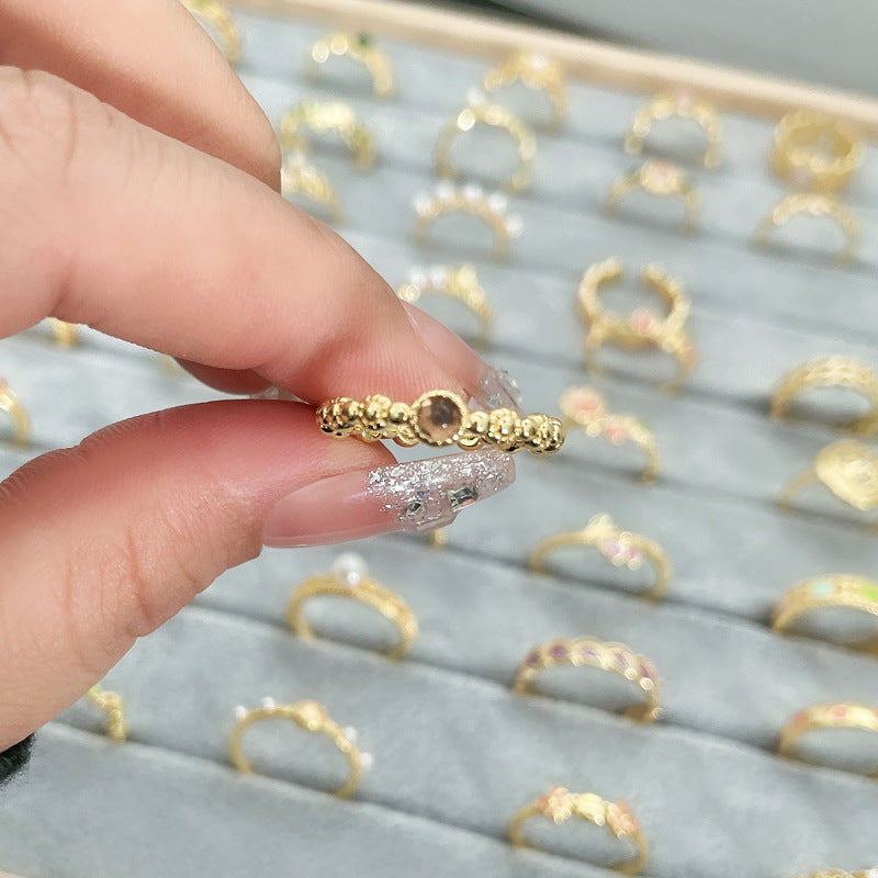 Flower Fashion Personalized Opening Adjustable Index Finger Rings