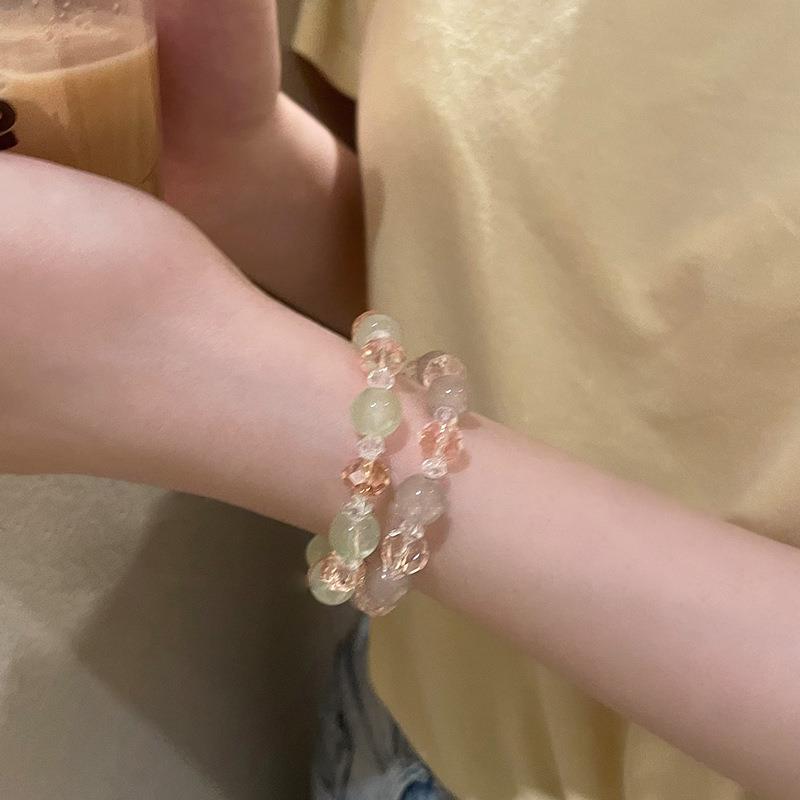 Green Beaded Female Summer Niche Design Bracelets
