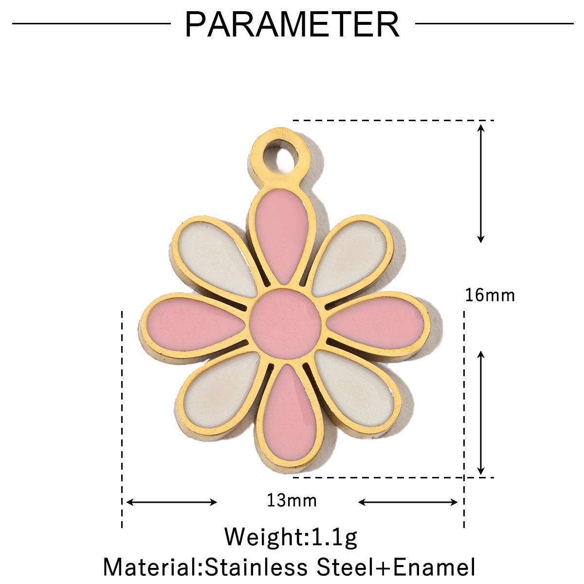 Flower Fish Colorful Oil Titanium Steel Female Angel Pendants