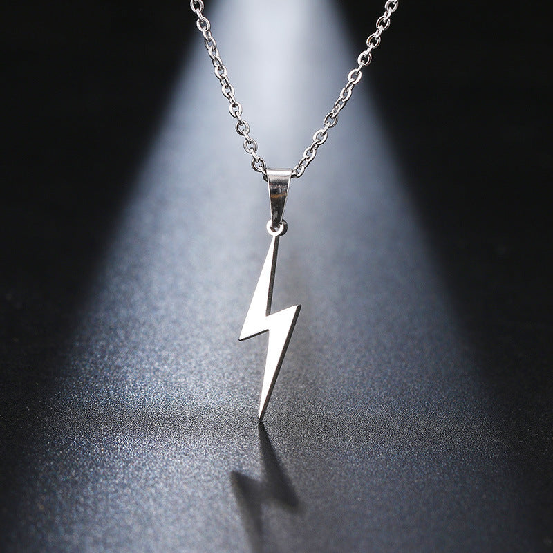 Women's Stainless Steel Niche Fashion Lightning Personalized Creative Necklaces