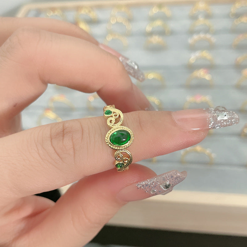 Flower Fashion Personalized Opening Adjustable Index Finger Rings