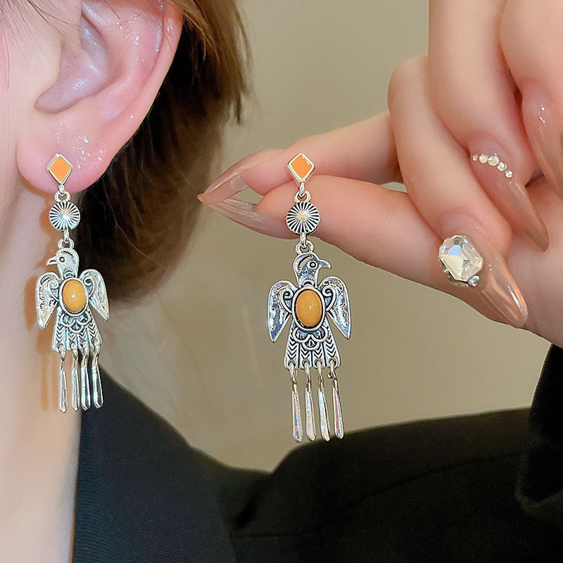 Women's Chinese Style Series Fan Han Clothing Earrings