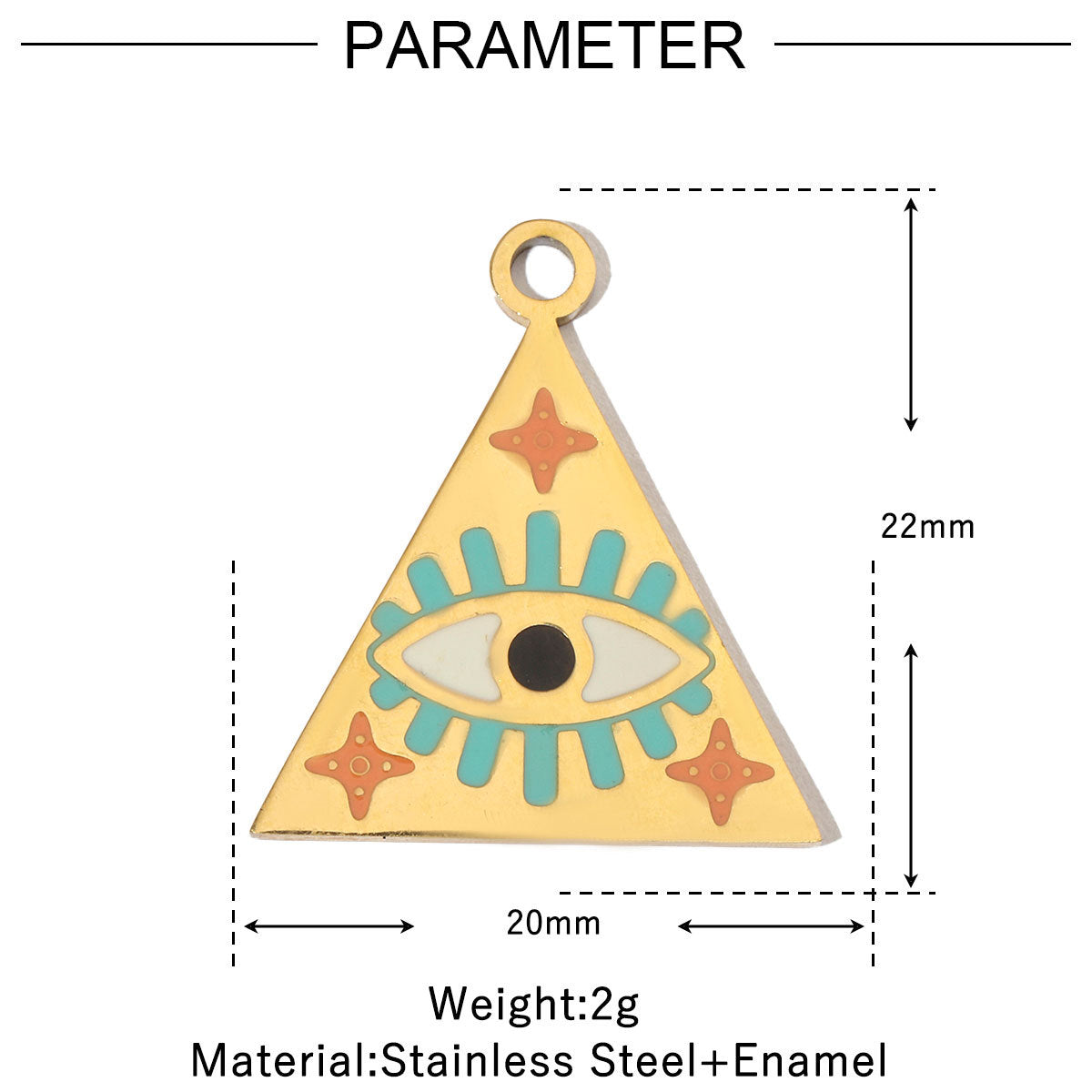 Palm Colorful Oil Titanium Steel Female Pendants