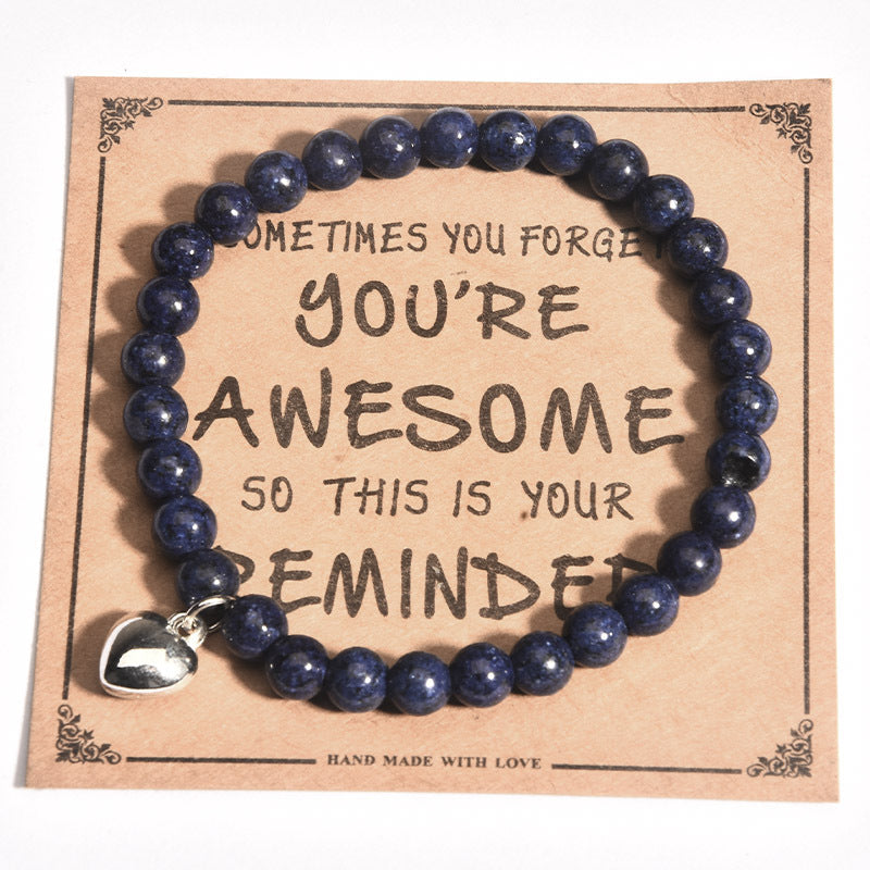 African Turquoise Drawing Stone Yoga Agate Bracelets