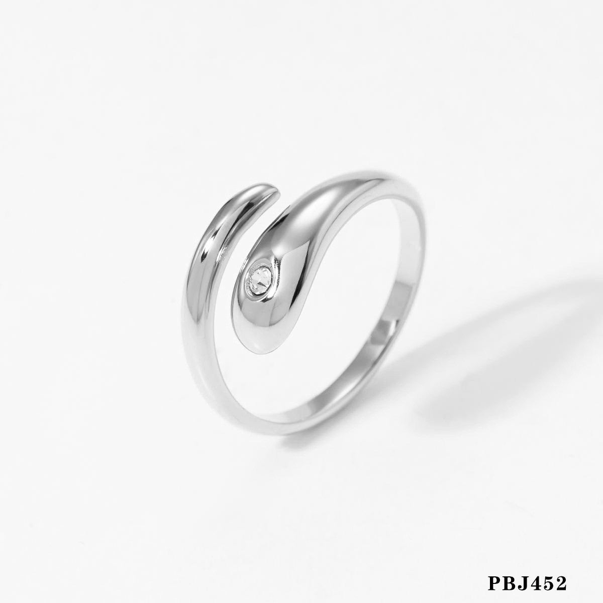 Stainless Steel Love Heart Bow Tie Rings