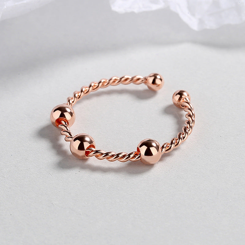 Shining Sand Beads Anxiety Personality Fashion Ornament Rotating Simple Rings