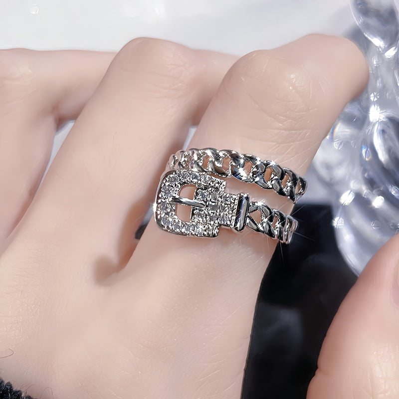 Shiny Refined Zircon Style Light Luxury Rings