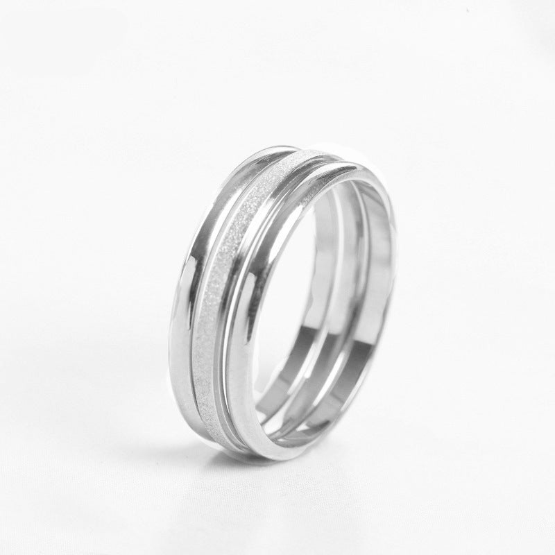 Steel Frosted Index Finger Female Korean Rings