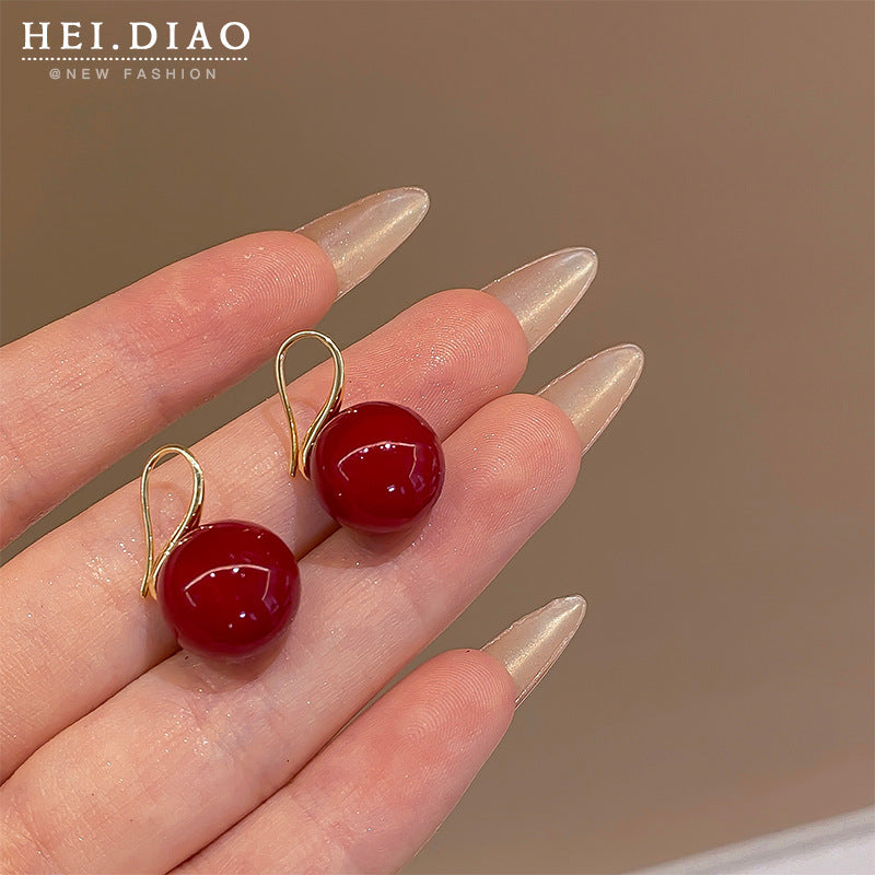 Women's Retro Love Cherry Wine High Sense Rings