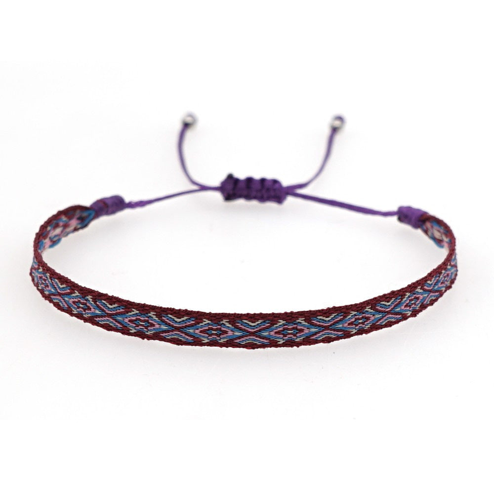 Women's South American Columbia Ethnic Style Webbing Bracelets